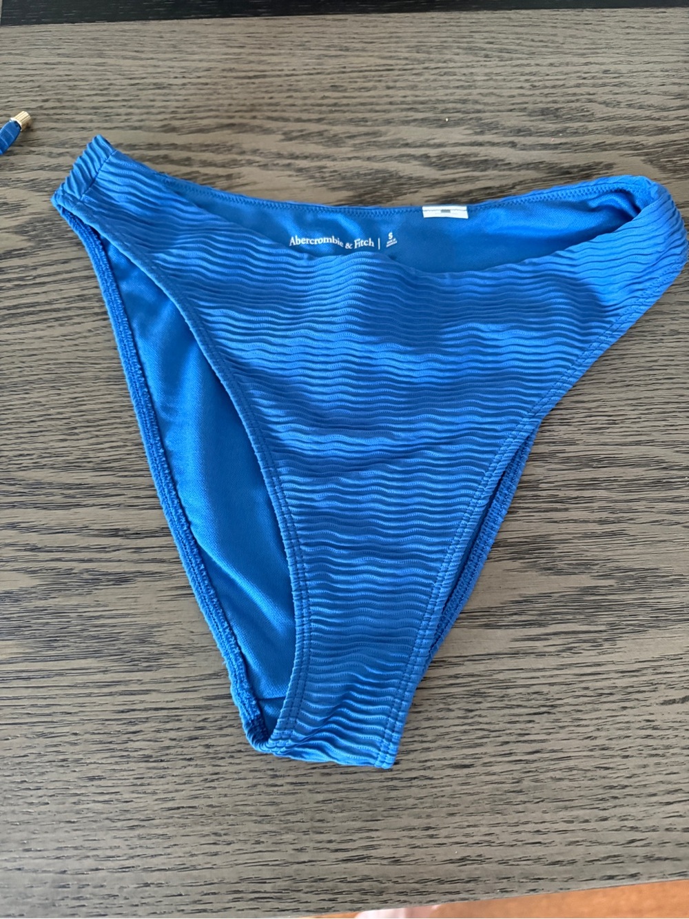 Abercrombie & Fitch Royal Blue Ribbed Triangle Bikini Set w/ 3 bottoms - Picture 5 of 5